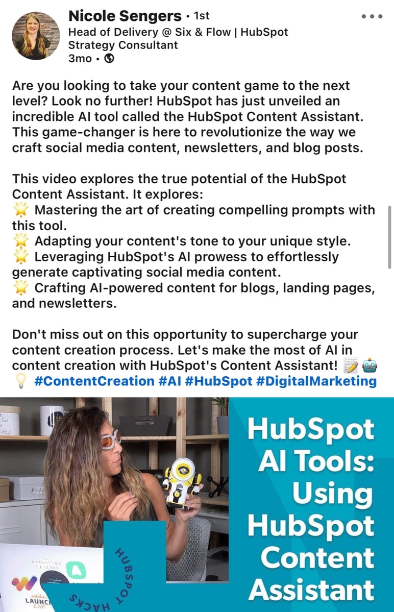 HubSpot AI Content Assistant