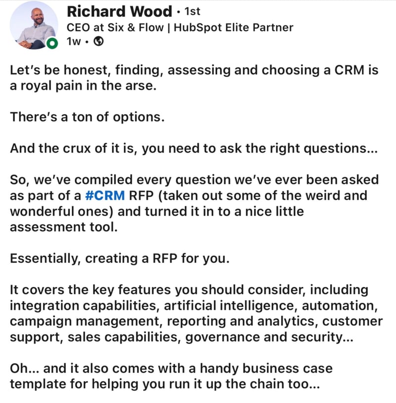 CRM RFP Tool